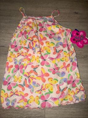 dELiA*s Girl Pink Multicolor Butterfly Tank Top